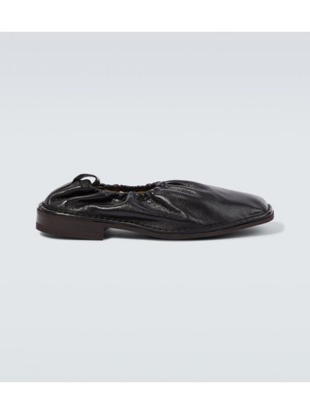 Skinn loafers Lemaire svart