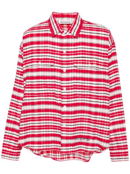 Kockovaná bavlnená košeľa Cole Buxton červená