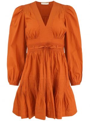 Večerní šaty s výstřihem do v Ulla Johnson oranžové