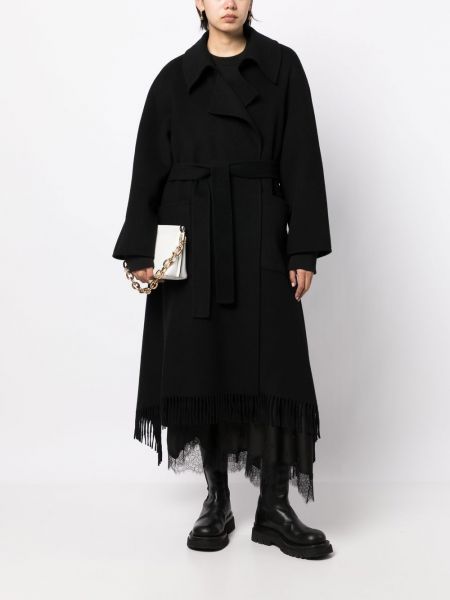 Kabát s třásněmi Goen.j černý
