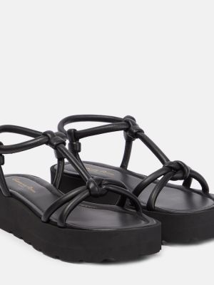 Platform læder sandaler Gianvito Rossi sort