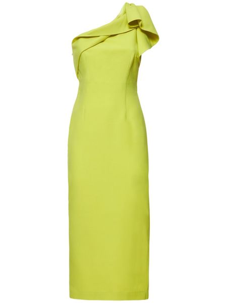 Asymmetrisk silke ull dress Roland Mouret gul