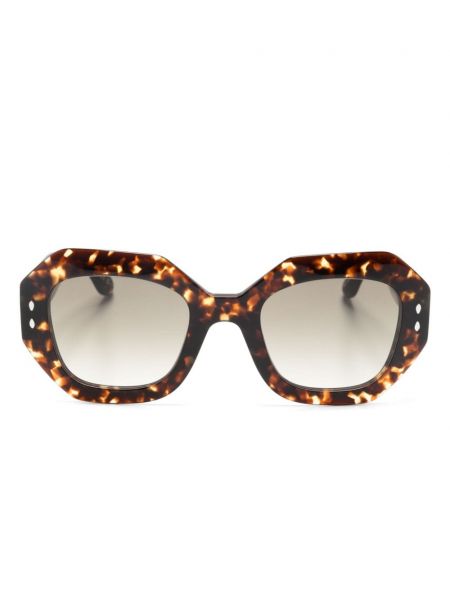 Ochelari de soare cu imprimeu geometric Isabel Marant Eyewear maro