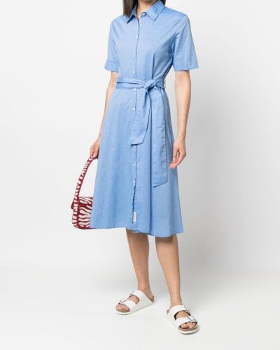 Bavlněné šaty Woolrich modré