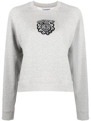 Sweatshirt aus baumwoll mit print Ganni