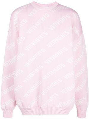 Woll sweatshirt mit print Vetements pink