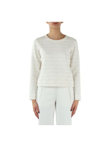 Sweatshirt mit print Emporio Armani weiß