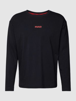Koszulka z długim rękawem Hugo czarna
