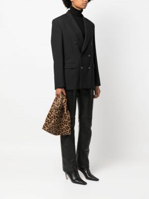 Leopardí shopper kabelka s potiskem Simonetta Ravizza