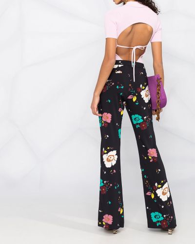 Pantalones de flores La Doublej negro