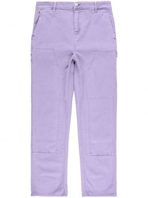 Rovné kalhoty Carhartt Wip fialové
