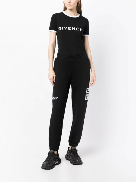 Spodnie sportowe bawełniane Givenchy czarne