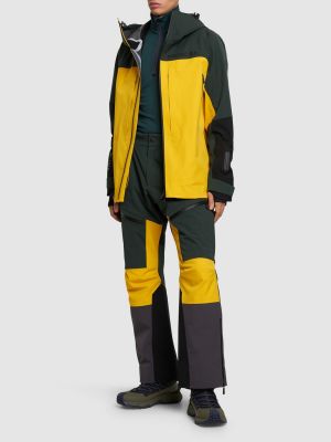 Nylonowa kurtka narciarska Moncler Grenoble żółta