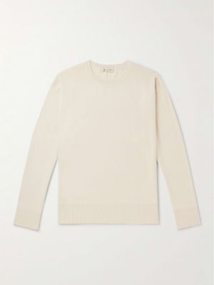 Хлопковый шелковый свитер Piacenza 1733 белый