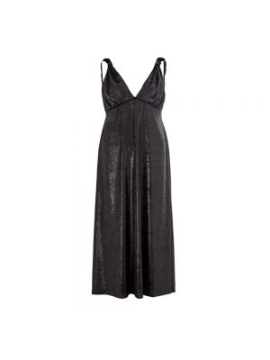 Aksamitna sukienka długa Lardini czarna