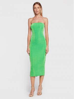 Коктейлна рокля slim Gina Tricot зелено