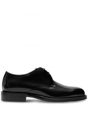 Кожени обувки в стил дерби Burberry черно