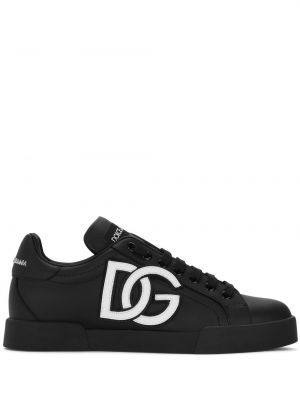 Csipkés fűzős sneakers Dolce & Gabbana fekete