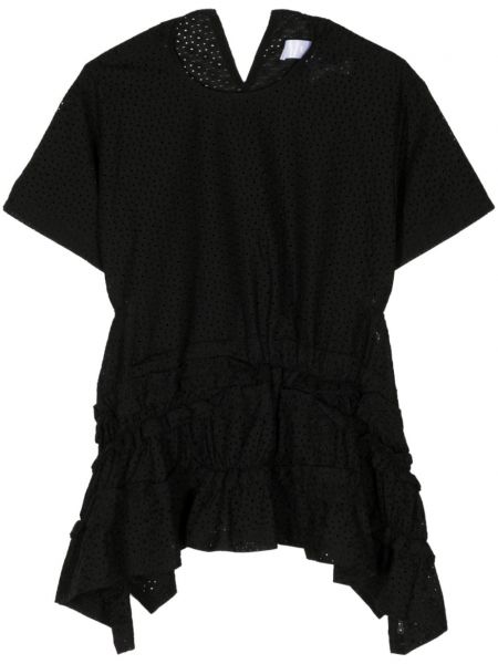 Bluzka bawełniana asymetryczna Comme Des Garçons Tao czarna