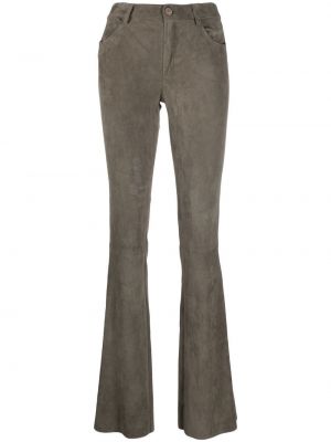 Semišové kalhoty Drome šedé