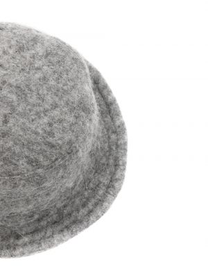 Plstěný vlněný klobouk Dries Van Noten šedý