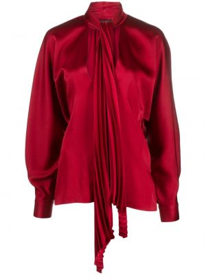 Сатенена блуза Del Core червено