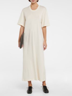 Sukienka midi bawełniana Lemaire biała