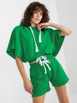 Krótki dres bez obcasa Fashionhunters - zielony