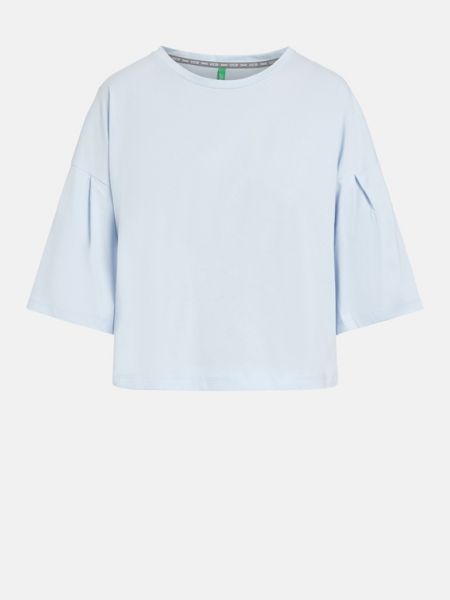 Пуловер с короткими рукавами Benetton, светло-синий