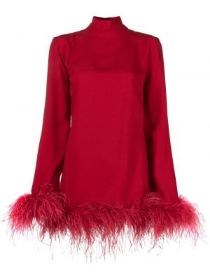 Sukienka mini w piórka Taller Marmo czerwona