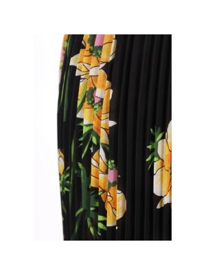 Falda midi de flores con estampado Balenciaga negro