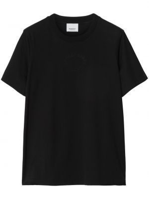 T-shirt ricamato Burberry nero