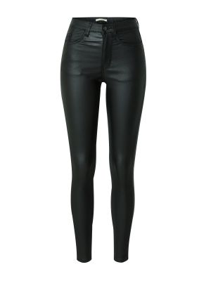 Nohavice s vysokým pásom na zips skinny fit Edc By Esprit - čierna