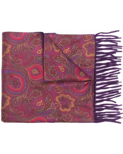 Bufanda de cachemir con estampado con estampado de cachemira Etro violeta