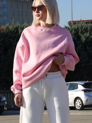 Džemperis bez kapuces Madmext rozā