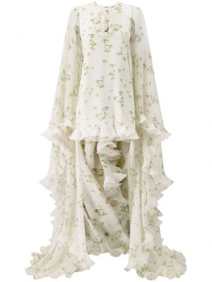 Hedvábné večerní šaty Giambattista Valli bílé