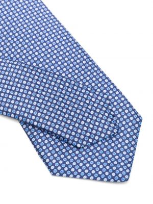 Puntíkatá hedvábná kravata s potiskem Kiton