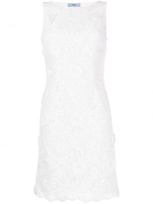 Kvetinové šaty Prada Pre-owned biela
