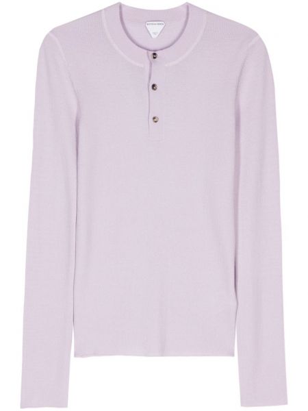 Pull à boutons en tricot Bottega Veneta violet