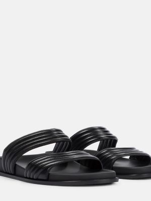 Sandały skórzane Alaã¯a czarne