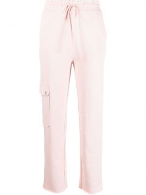 Памучни спортни панталони Twinset розово