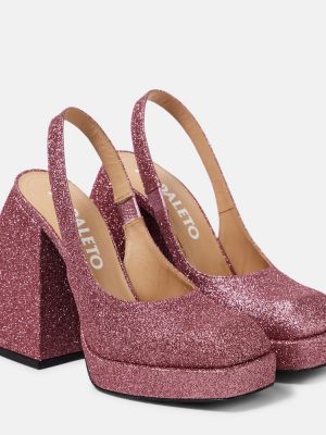 Pantofi cu toc slingback Nodaleto roz