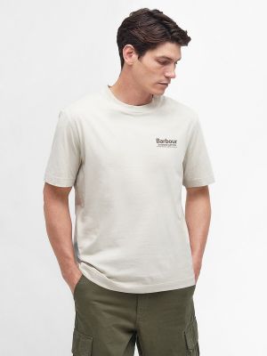 Camiseta de algodón Barbour beige