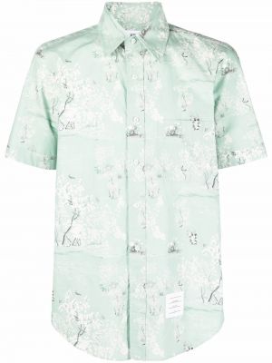 Camicia a fiori Thom Browne verde