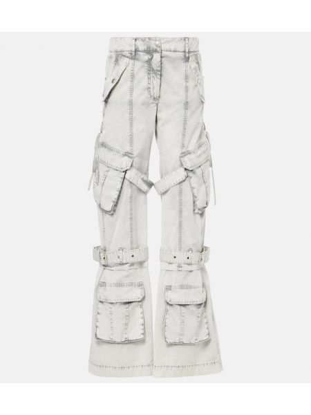 Høy midje cargo jeans Acne Studios grå