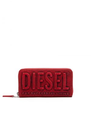 Shopper kabelka na zip Diesel červená