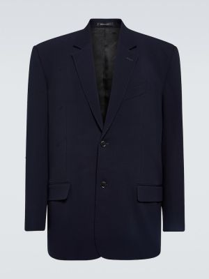 Oversized volneni blazer Balenciaga modra