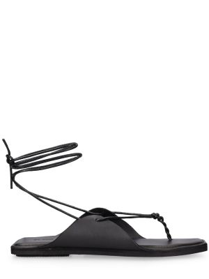 Kožené sandály bez podpatku St.agni černé