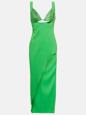Křišťálové midi šaty Giuseppe Di Morabito zelené