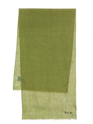 Ленен шал бродиран Paul Smith зелено